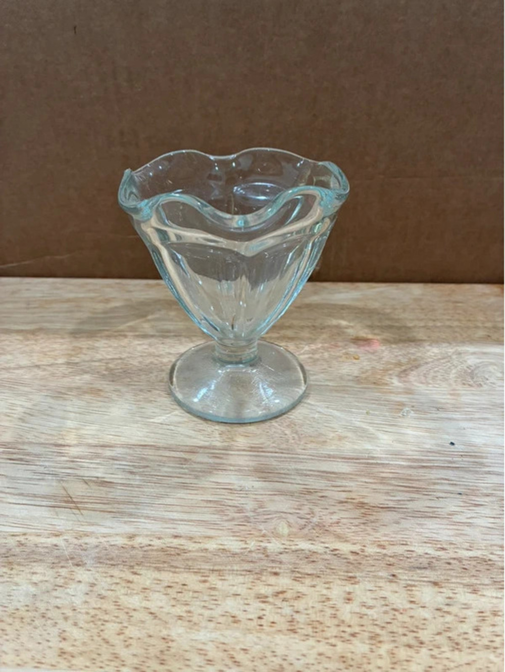 Vintage Clear Glass Ice Cream Sundae Dish